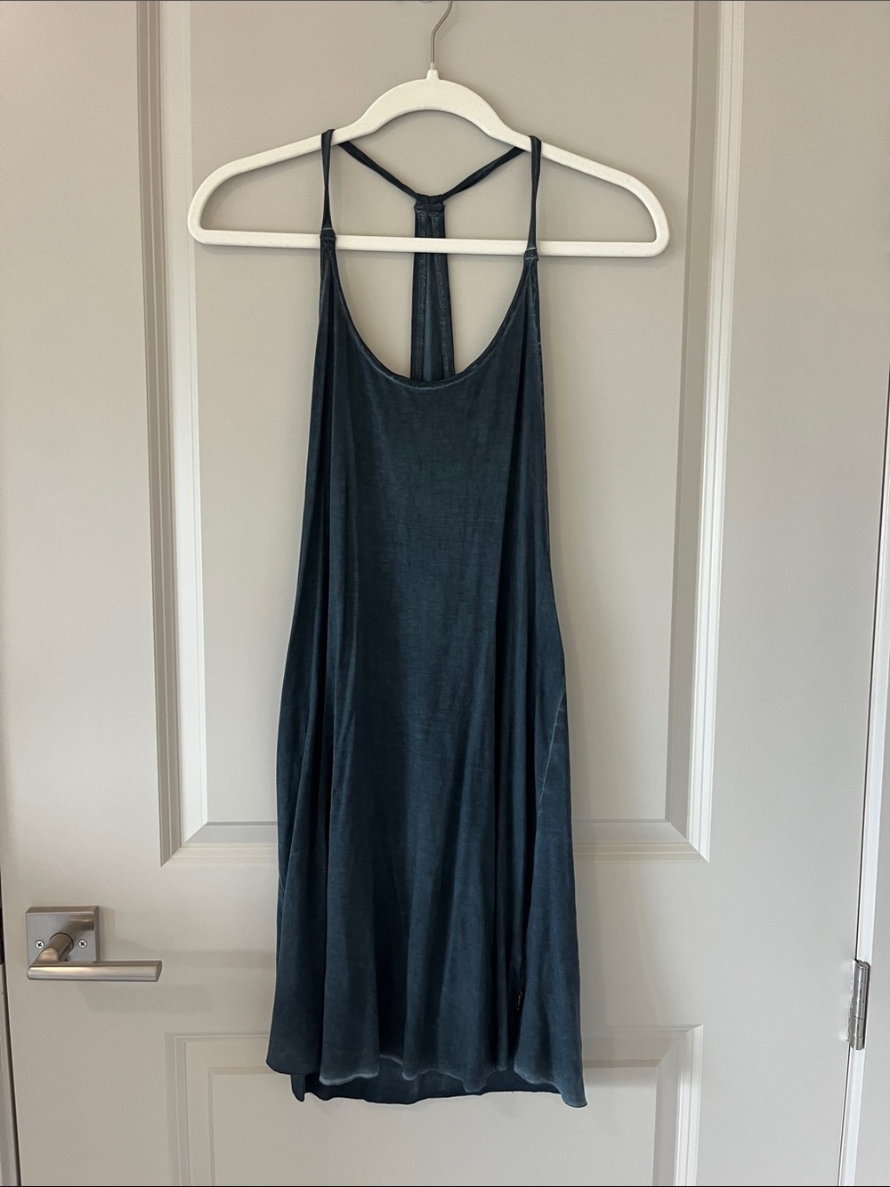 RVCA Navy Blue Slip Mini Dress with T-Back Straps